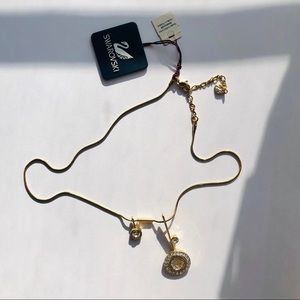 Swarovski Gold Wheels Pendant Necklace